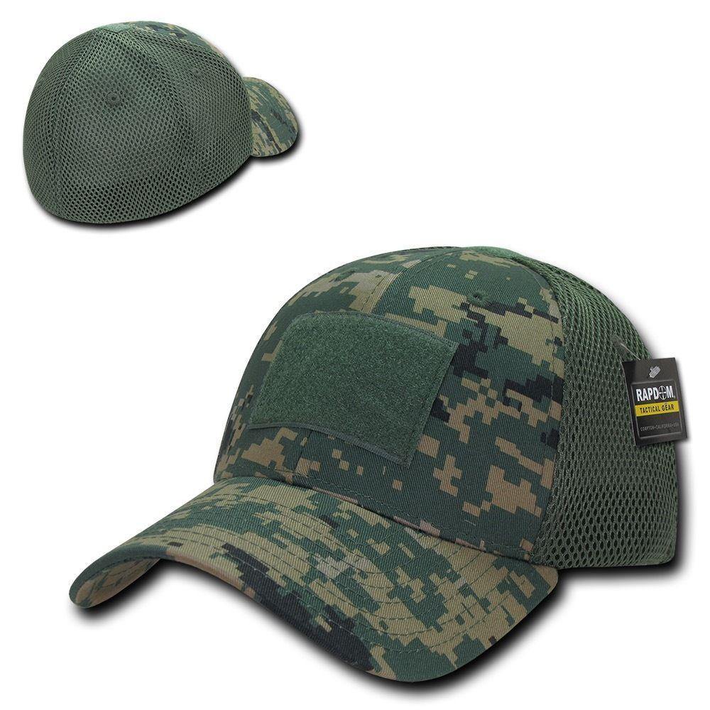 Rapdom Military Operator Tactical Air Mesh Flex Low Crown Duty Patch Caps Hats-ACU-