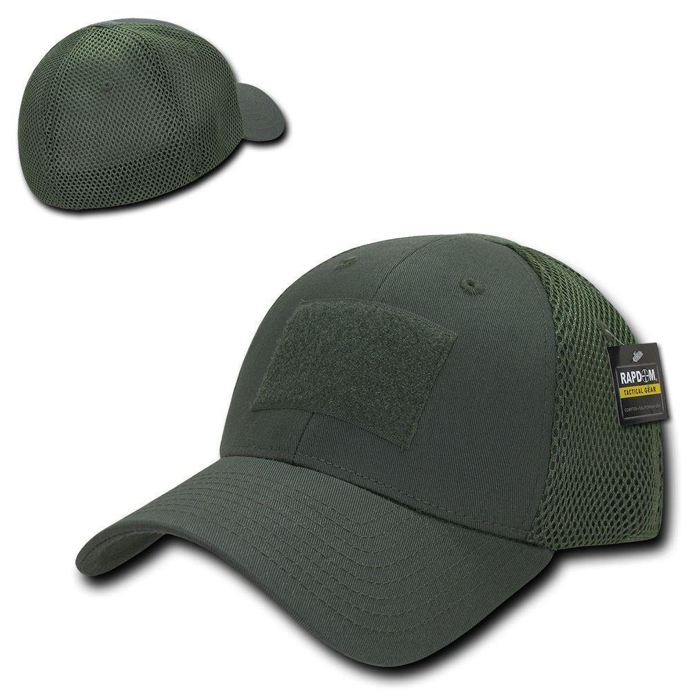Rapdom Military Operator Tactical Air Mesh Flex Low Crown Duty Patch Caps Hats-ACU-