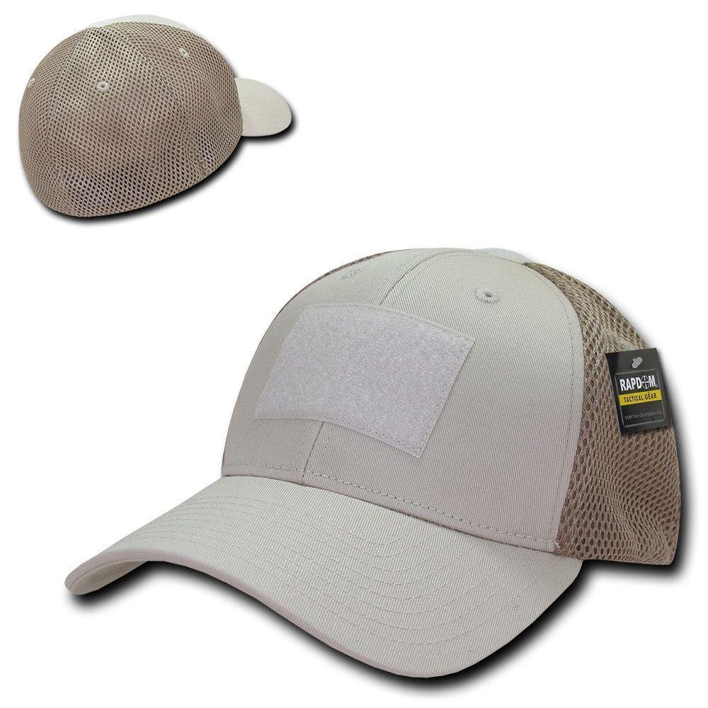 Rapdom Military Operator Tactical Air Mesh Flex Low Crown Duty Patch Caps Hats-ACU-