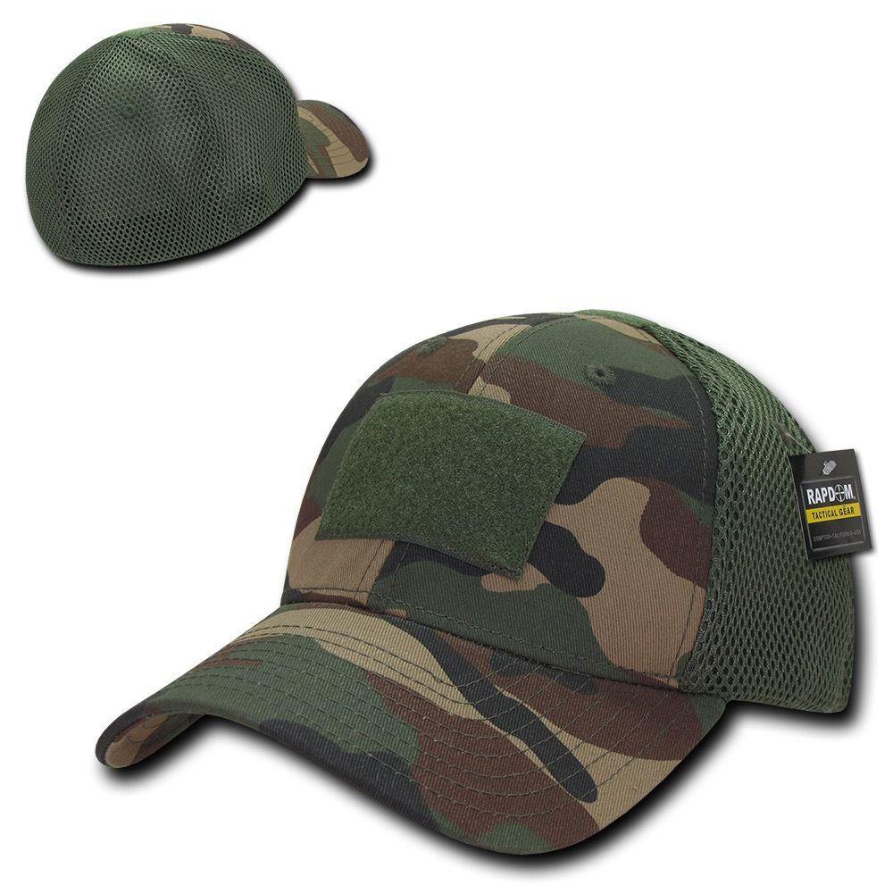 Rapdom Military Operator Tactical Air Mesh Flex Low Crown Duty Patch Caps Hats-ACU-