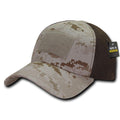 Rapdom Military Operator Tactical Air Mesh Flex Low Crown Duty Patch Caps Hats-DESERT DIGITAL-