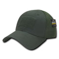 Rapdom Military Operator Tactical Air Mesh Flex Low Crown Duty Patch Caps Hats-OLIVE-