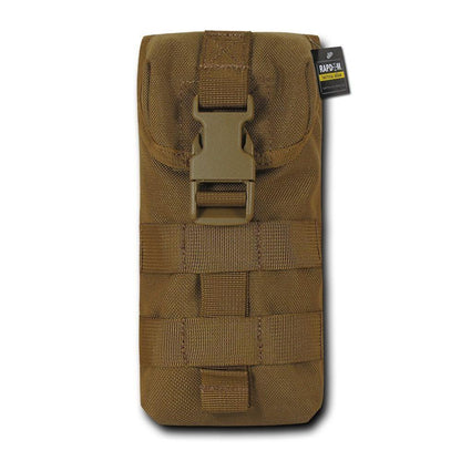 RAPDOM Molle Water Pouch Hiking Hunting Boating Climbing Games Survival Kit-Black-