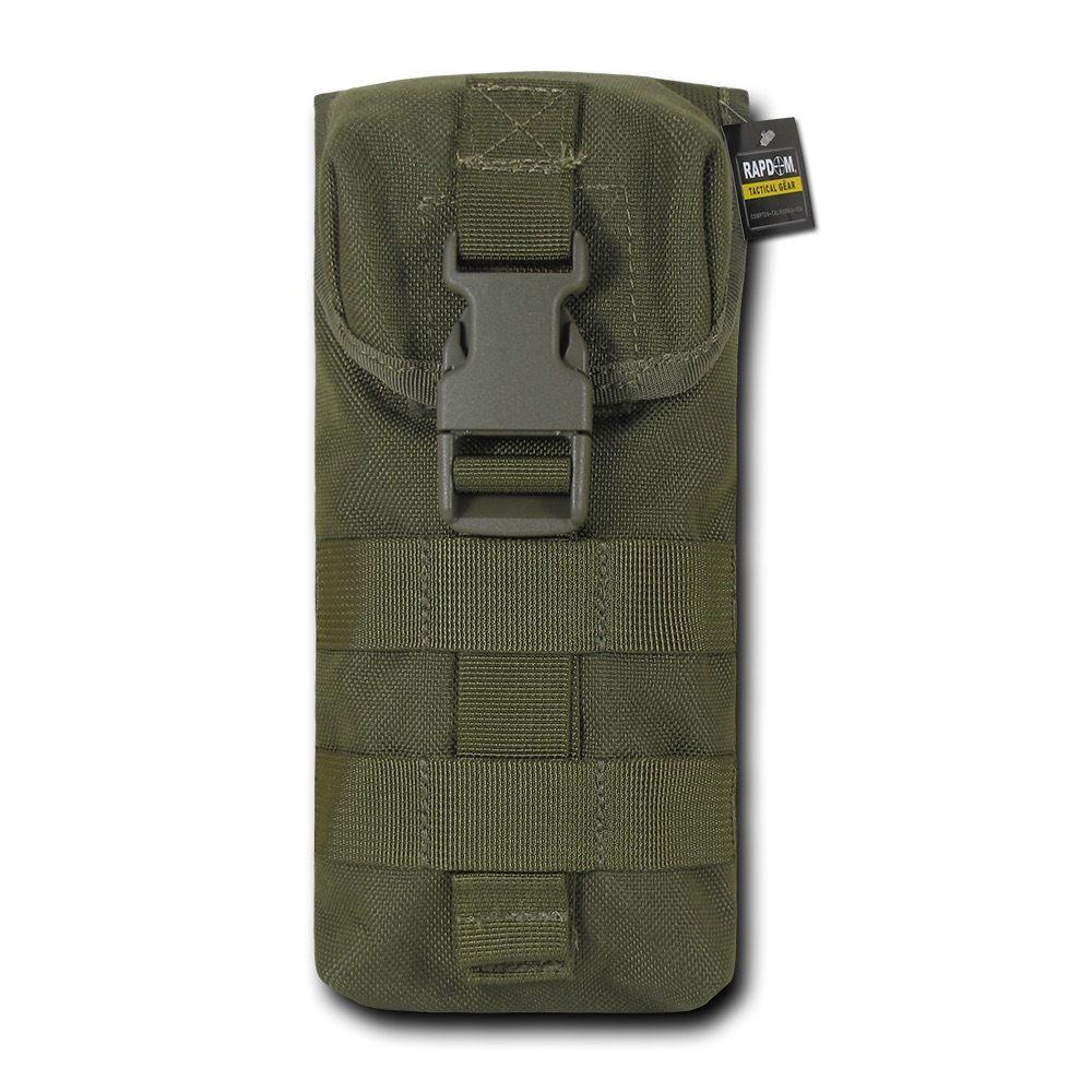 RAPDOM Molle Water Pouch Hiking Hunting Boating Climbing Games Survival Kit-Black-