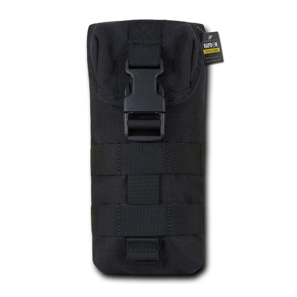 RAPDOM Molle Water Pouch Hiking Hunting Boating Climbing Games Survival Kit-Black-