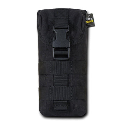 RAPDOM Molle Water Pouch Hiking Hunting Boating Climbing Games Survival Kit-Black-