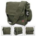 Rapdom Tactical Field Shoulder Messenger Satchel Compact Tote US Army Style Bags-Olive-