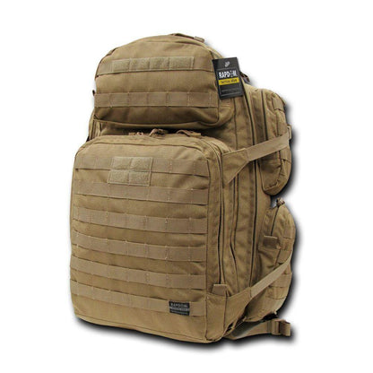 RAPDOM Tactical Military Army Pack Backpack Padded Survival Hiking Outdoor-Black-