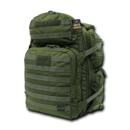 RAPDOM Tactical Military Army Pack Backpack Padded Survival Hiking Outdoor-Black-