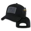 Rapdom USA American Flag Tbl Trl Tactical Operator Cotton Baseball Hats Caps-BLACK-