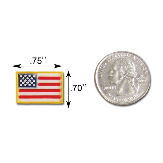 RAPDOM USA Flag Tactical Micro Patches 3 D Layered H&L Hook & Loop-Back 16 Pack-