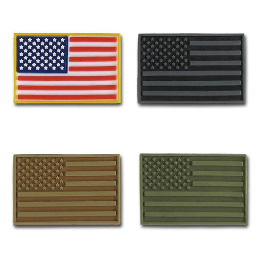 RAPDOM USA Flag Tactical Mini Rubber H&L Hook & Loop-Back Patch-