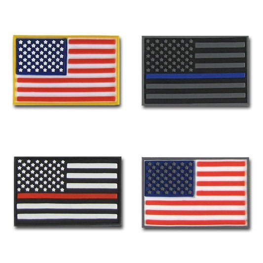 RAPDOM USA Flag Tactical Mini Rubber H&L Hook & Loop-Back Patch-