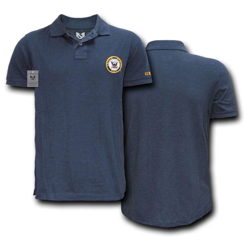Rapid Choice Polo Lightweight Military Air Force Marine Navy Army T-Shirts Tees-Air Force - Navy-Regular-Small