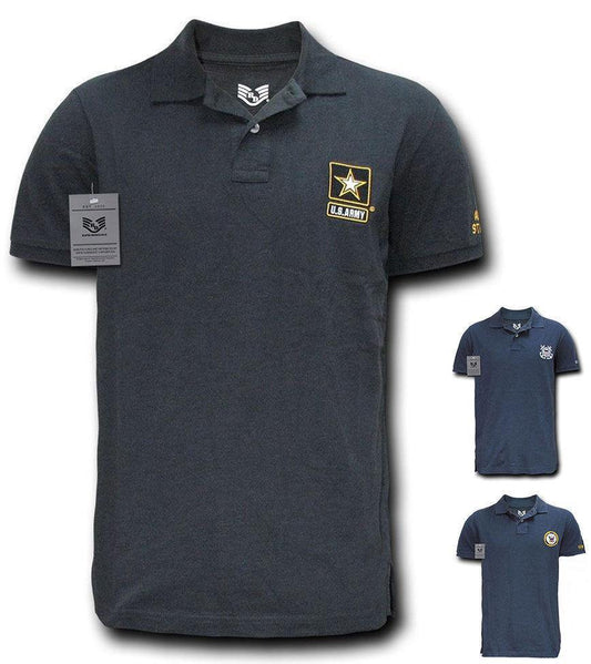 Rapid Choice Polo Lightweight Military Air Force Marine Navy Army T-Shirts Tees-Air Force - Navy-Regular-Small