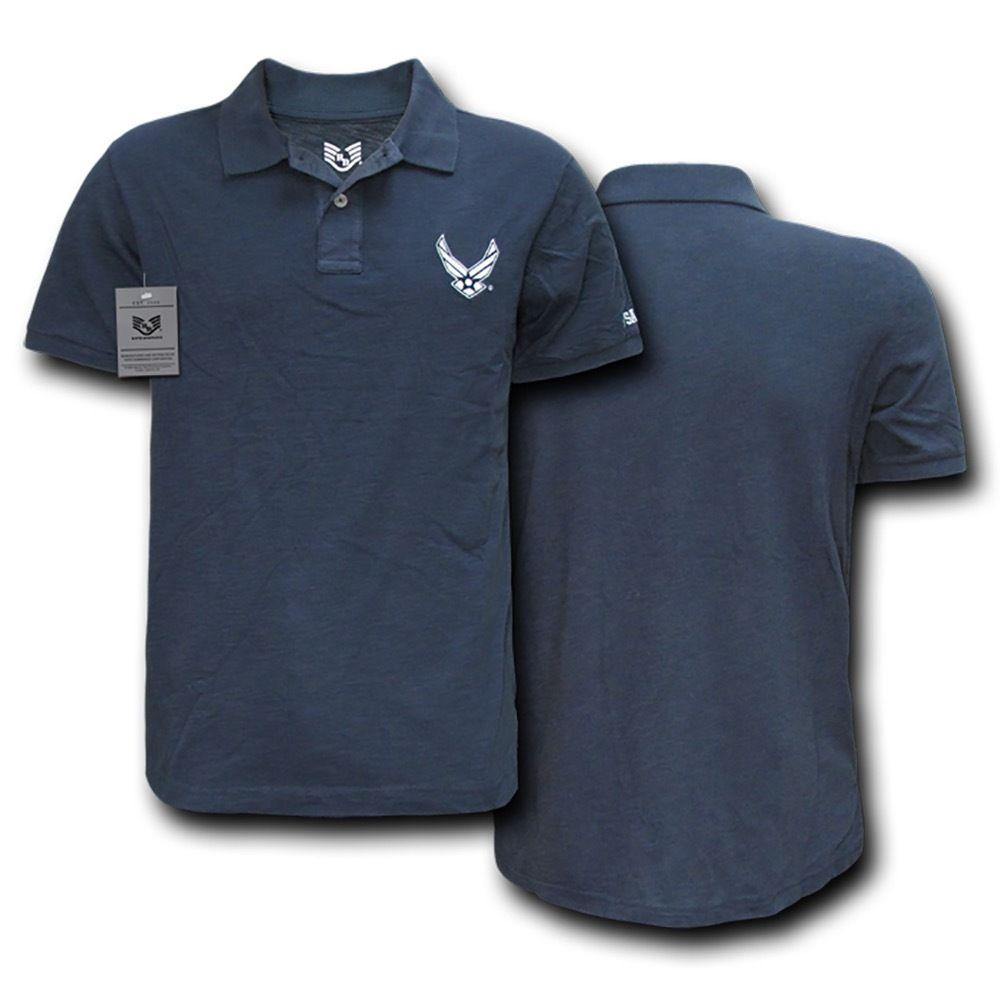 Rapid Choice Polo Lightweight Military Air Force Marine Navy Army T-Shirts Tees-Air Force - Navy-Regular-Small