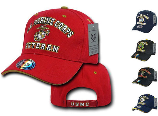 Rapid Dom Air Force Army Marines Navy Veteran Vets Military Baseball Hats Caps-VET - AIR FORCE - NAVY-