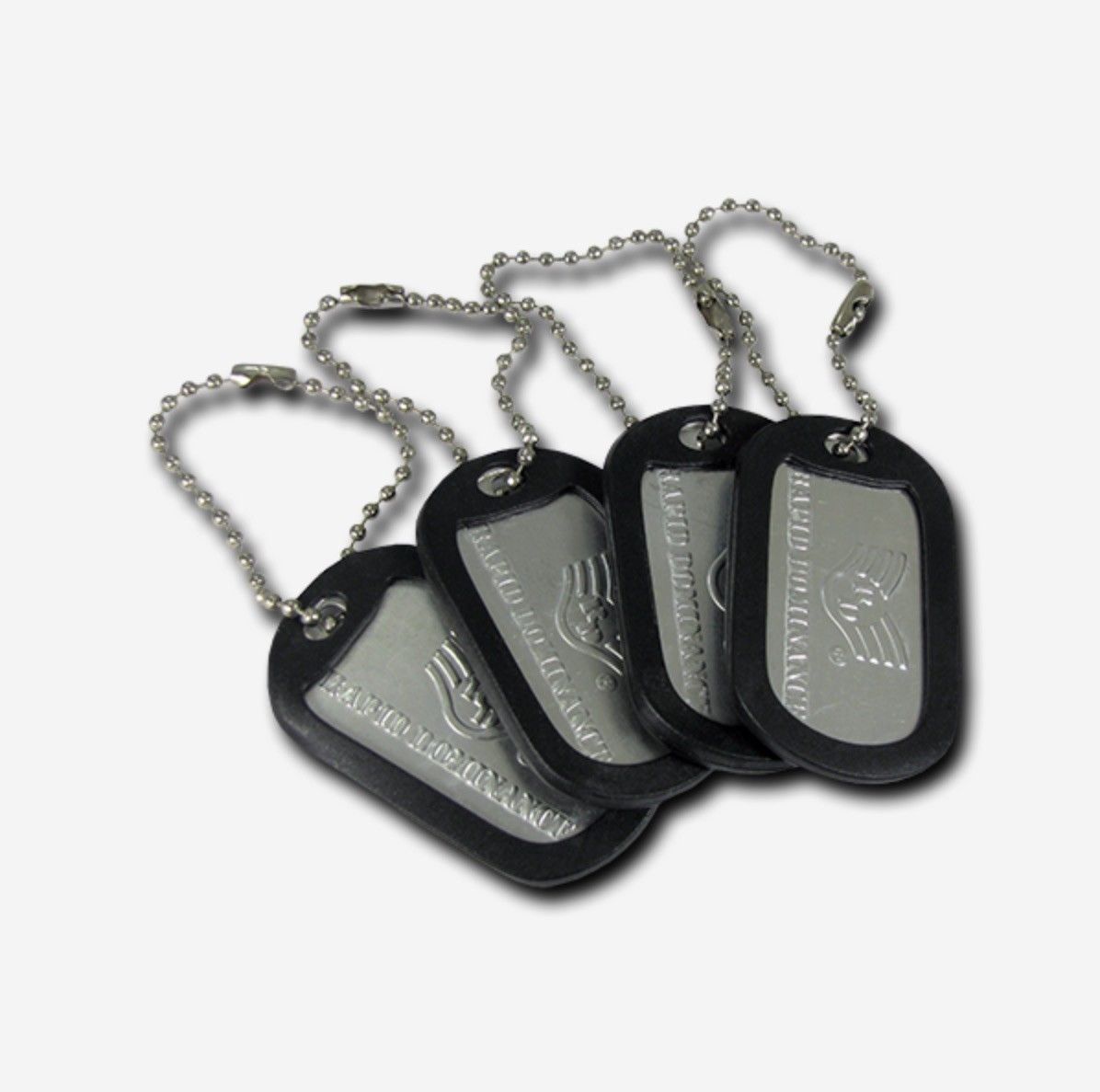 Rapid Dominance Aluminum Dog Id Army Military Tag Silicone Dog Tag Silencer-