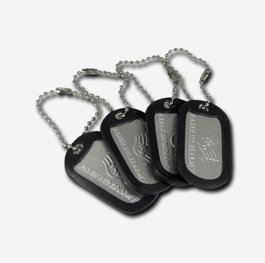 Rapid Dominance Aluminum Dog Id Army Military Tag Silicone Dog Tag Silencer-