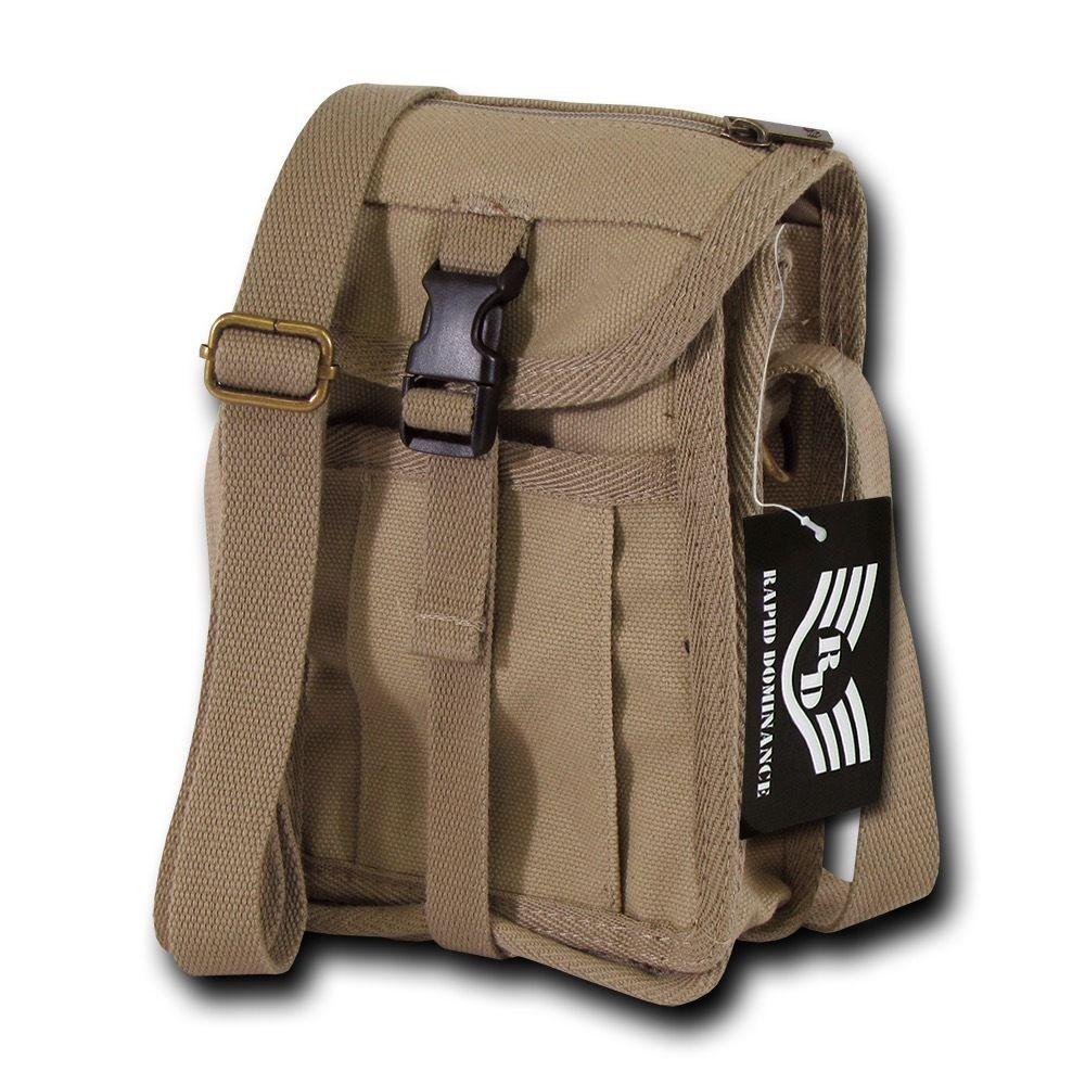 Rapid Dominance Cotton Canvas Travel Portfolio Bags Backpack Luggage-Khaki-