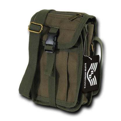 Rapid Dominance Cotton Canvas Travel Portfolio Bags Backpack Luggage-Olive-