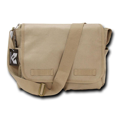 Rapid Dominance Durable Cotton Canvas Classic Military Shoulder Messenger Bags-Khaki-