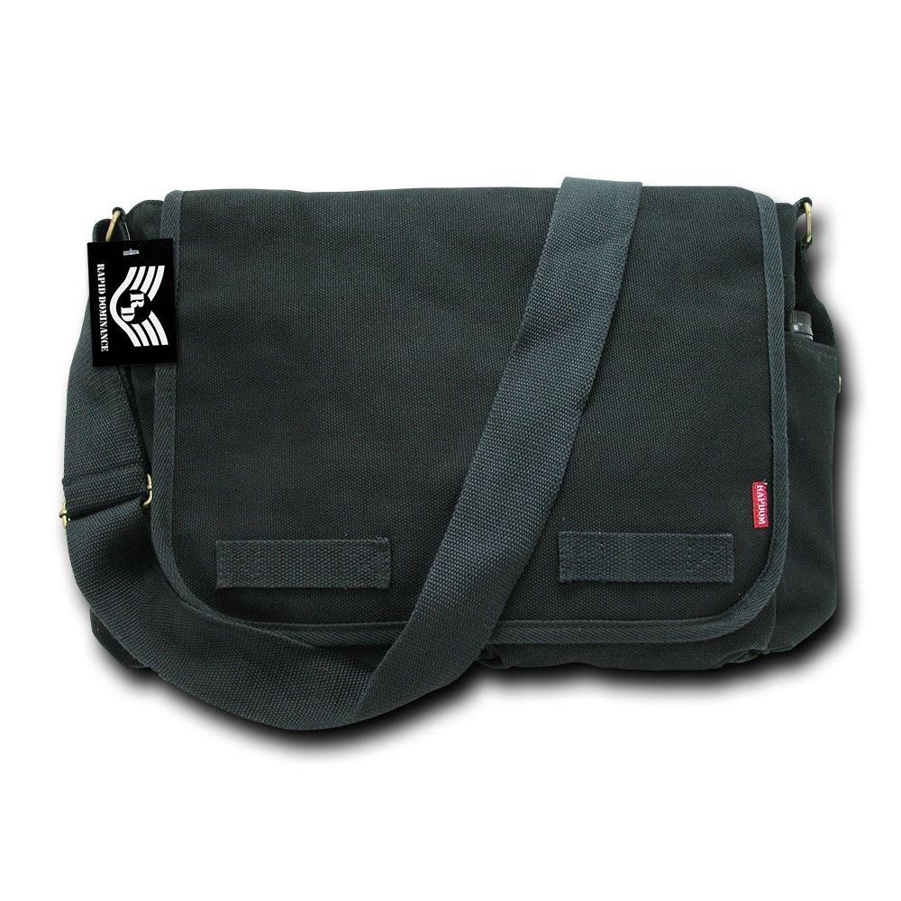 Rapid Dominance Durable Cotton Canvas Classic Military Shoulder Messenger Bags-Olive-