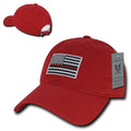 Rapid Dominance Ems Fire Department Thin Red Line US Flag Baseball Dad Caps Hats-Red-