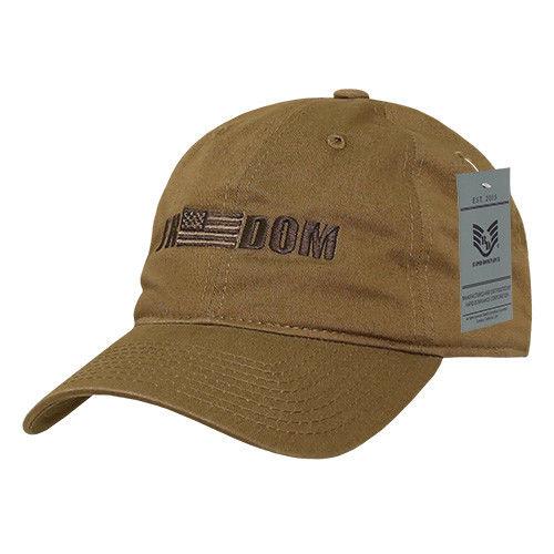 Rapid Dominance Freedom Relaxed Patriotic USA Flag Baseball Caps Hats-Black-