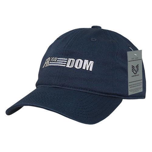 Rapid Dominance Freedom Relaxed Patriotic USA Flag Baseball Caps Hats-Black-
