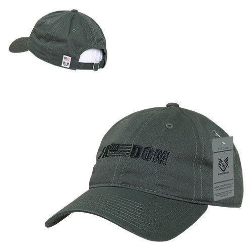 Rapid Dominance Freedom Relaxed Patriotic USA Flag Baseball Caps Hats-Black-
