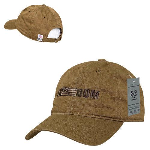 Rapid Dominance Freedom Relaxed Patriotic USA Flag Baseball Caps Hats-Black-