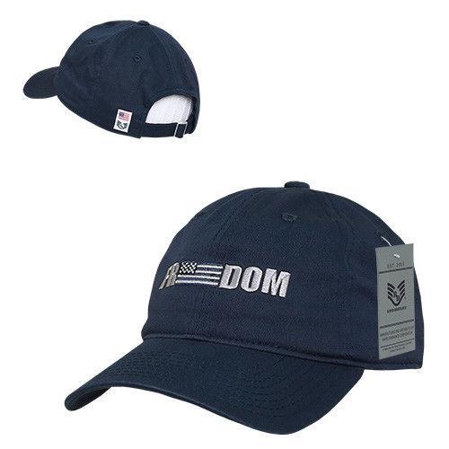 Rapid Dominance Freedom Relaxed Patriotic USA Flag Baseball Caps Hats-Black-