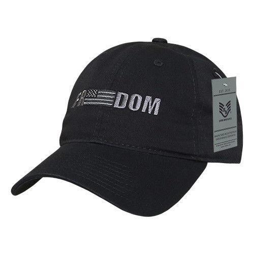 Rapid Dominance Freedom Relaxed Patriotic USA Flag Baseball Caps Hats-Black2-