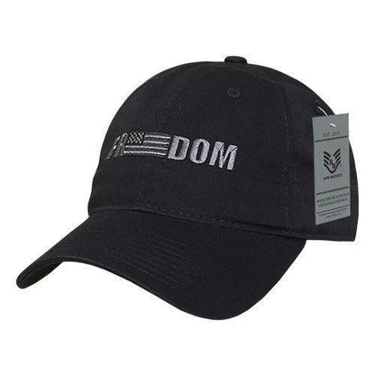 Rapid Dominance Freedom Relaxed Patriotic USA Flag Baseball Caps Hats-Black2-