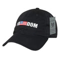 Rapid Dominance Freedom Relaxed Patriotic USA Flag Baseball Caps Hats-Black-