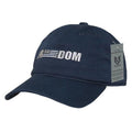 Rapid Dominance Freedom Relaxed Patriotic USA Flag Baseball Caps Hats-Navy-