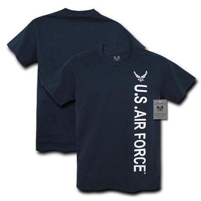 Rapid Dominance Licensed Military Cotton Screen Printed T-Shirts Tees-Air Force- Navy-Small-