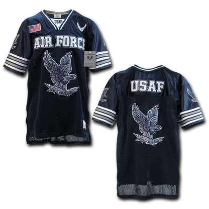 Rapid Dominance Military Football Jersey Navy Air Force Army Marines T Shirts-AIR FORCE EAGLE - NAVY-Regular-Medium