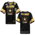 Rapid Dominance Military Football Jersey Navy Air Force Army Marines T Shirts-Army- Black-Regular-Medium