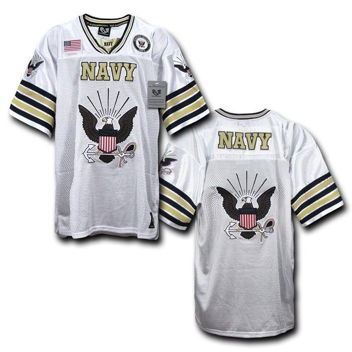 Rapid Dominance Military Football Jersey Navy Air Force Army Marines T Shirts-Navy- White-Regular-Medium