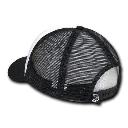 Rapid Dominance Patriotic USA Flag Classic Foam Mesh Trucker Caps Hats-USA-Black-