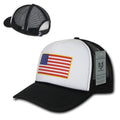 Rapid Dominance Patriotic USA Flag Classic Foam Mesh Trucker Caps Hats-USA-Black-