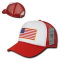 Rapid Dominance Patriotic USA Flag Classic Foam Mesh Trucker Caps Hats-USA-Red-