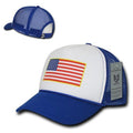 Rapid Dominance Patriotic USA Flag Classic Foam Mesh Trucker Caps Hats-USA-Royal-