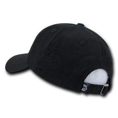 Rapid Dominance Cotton Polo Police Thin Blue Line US Flag Baseball Dad Caps Hats-Black-
