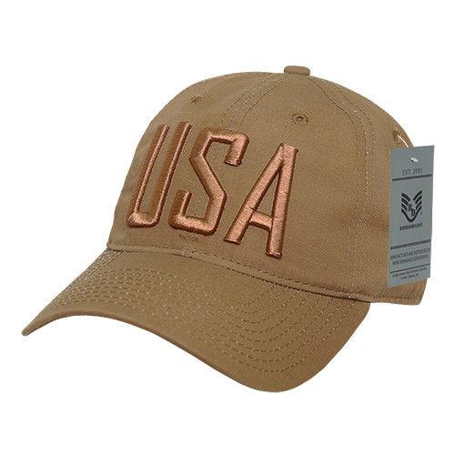 Rapid Dominance Relaxed 6 Panel Ripstop USA American Flag Dad Hats Caps-USA2-ACU-