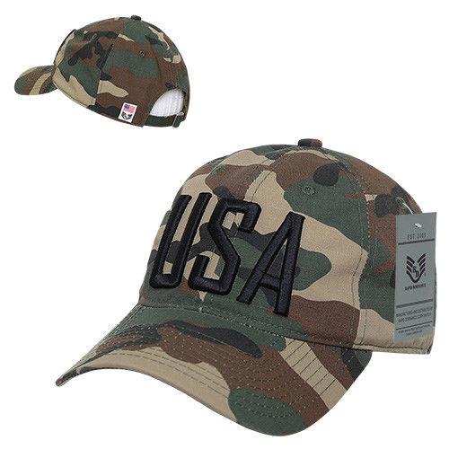 Rapid Dominance Relaxed 6 Panel Ripstop USA American Flag Dad Hats Caps-USA2-ACU-