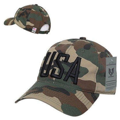 Rapid Dominance Relaxed 6 Panel Ripstop USA American Flag Dad Hats Caps-USA2-ACU-