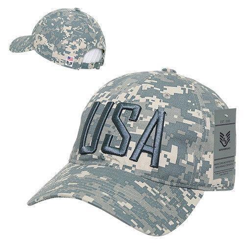 Rapid Dominance Relaxed 6 Panel Ripstop USA American Flag Dad Hats Caps-USA2-ACU-